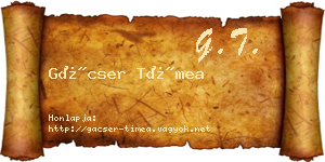 Gácser Tímea névjegykártya
