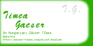 timea gacser business card